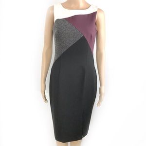 White House Black Market Wine Shift Career Dress